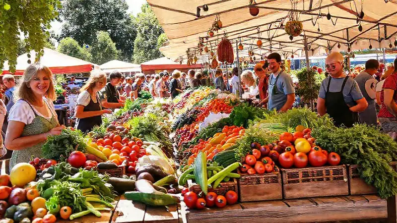 Mercado de agricultores: abundancia y alegría