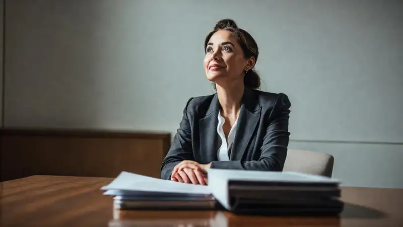 La empresaria negociaba con confianza y éxito