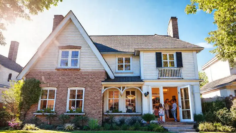 Una casa encantadora contrasta con la alegría