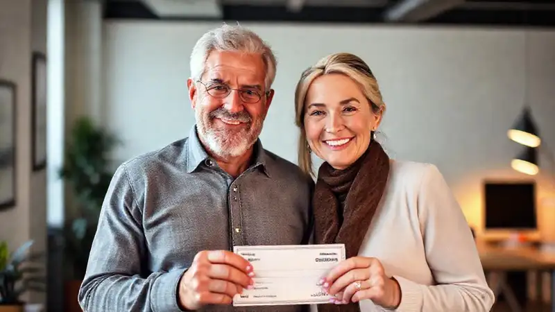 Una pareja exitosa disfruta de su futuro