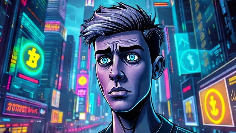 Ciudad futurista, tecnología y ansiedad digital