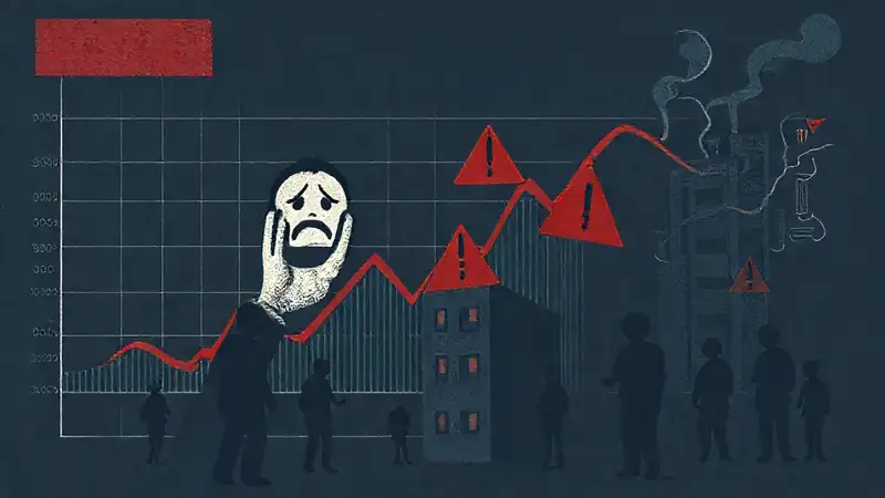 Crisis financiera y desesperación visual