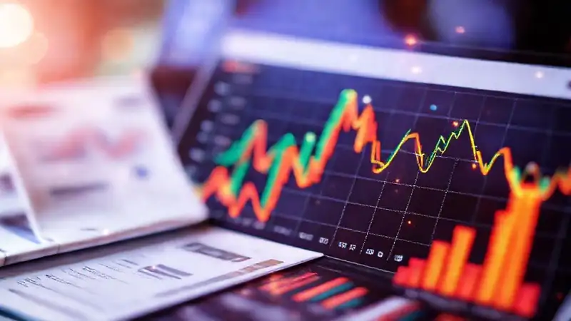 Gráficos financieros digitales profesionales y visuales