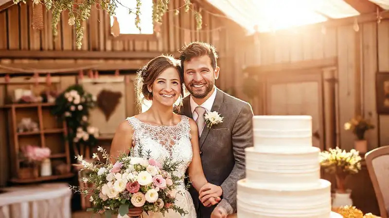 Boda rústica alegre y sencilla