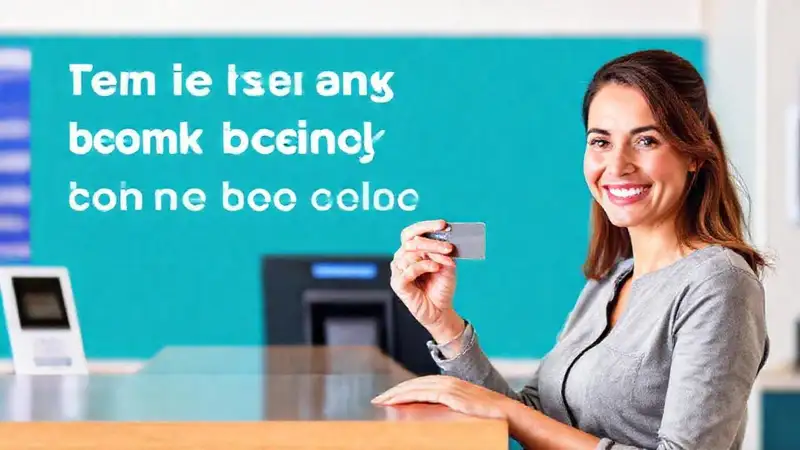 Una mujer sonríe en un banco seguro