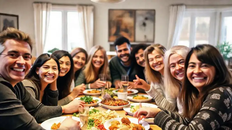 Un grupo sonriente compartió un momento feliz