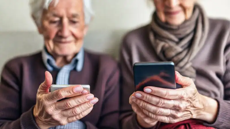 Ancianos conectados a través de la tecnología