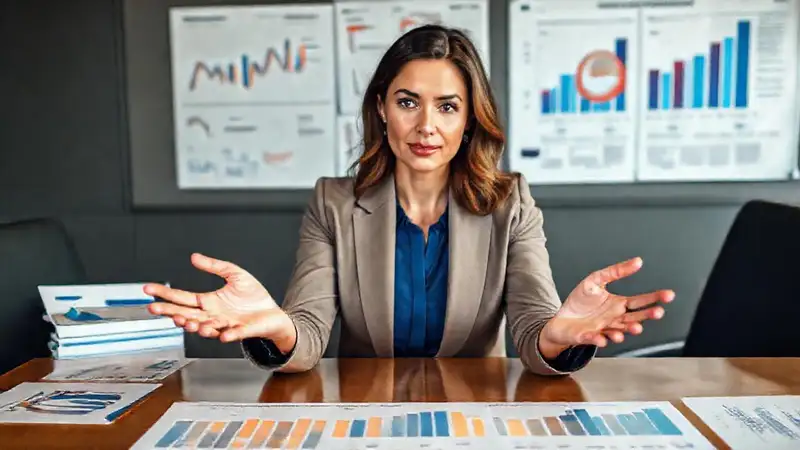 Ella presenta una estrategia persuasiva calmada