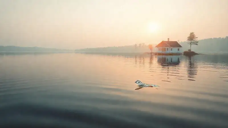 Un lago sereno inspira paz financiera