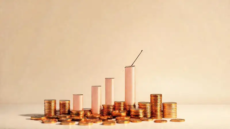 Gráfico financiero revela crecimiento y prosperidad