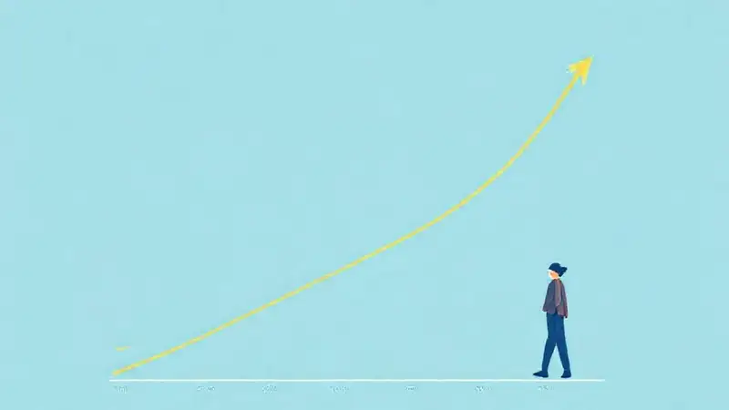 El gráfico muestra un crecimiento financiero optimista