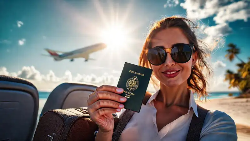 Viajero sofisticado disfruta seguridad tropical