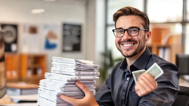 Contable sonríe, anuncia éxito financiero