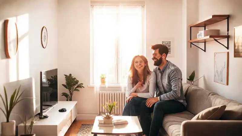 Un hogar moderno y feliz