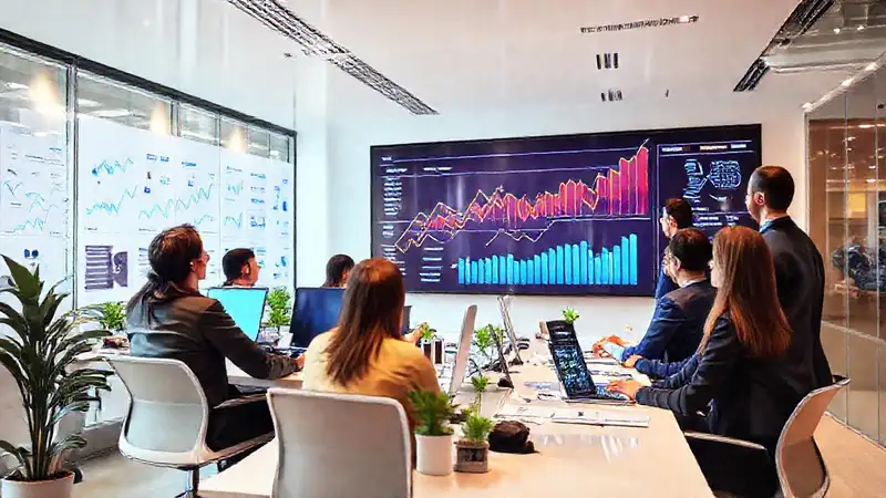 El éxito se visualiza en oficinas modernas