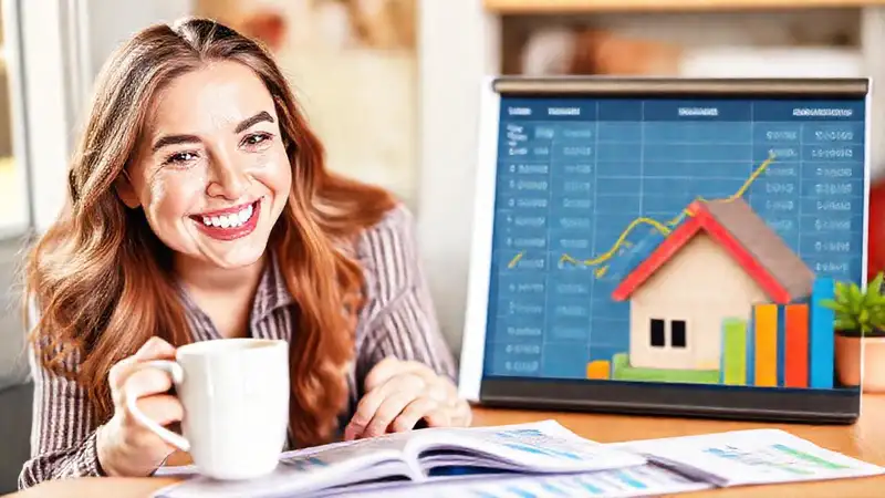 Planificación financiera alegre y en crecimiento