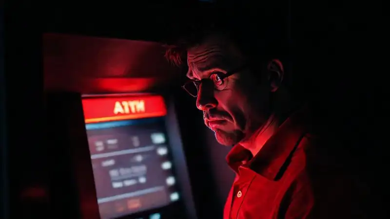 El hombre se enfrenta a la angustia financiera