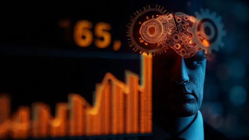 Gráfico financiero oscuro, informativo y profesional