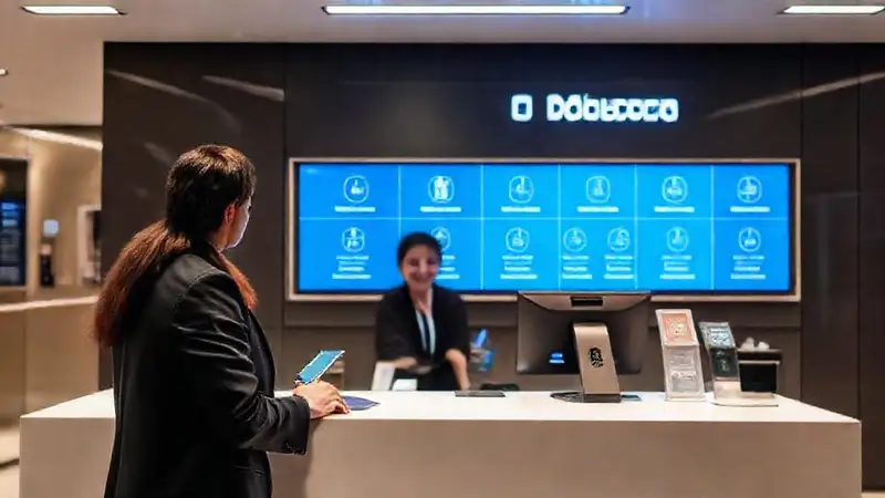 Banco moderno: eficiente y acogedor