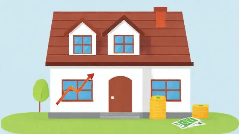 Ilustración financiera compara tasas de interés