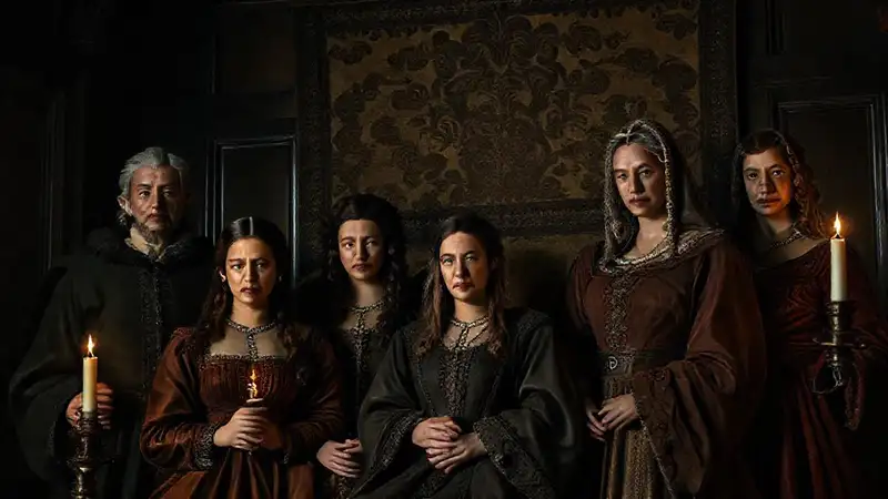 Retrato medieval de solemnidad y riqueza