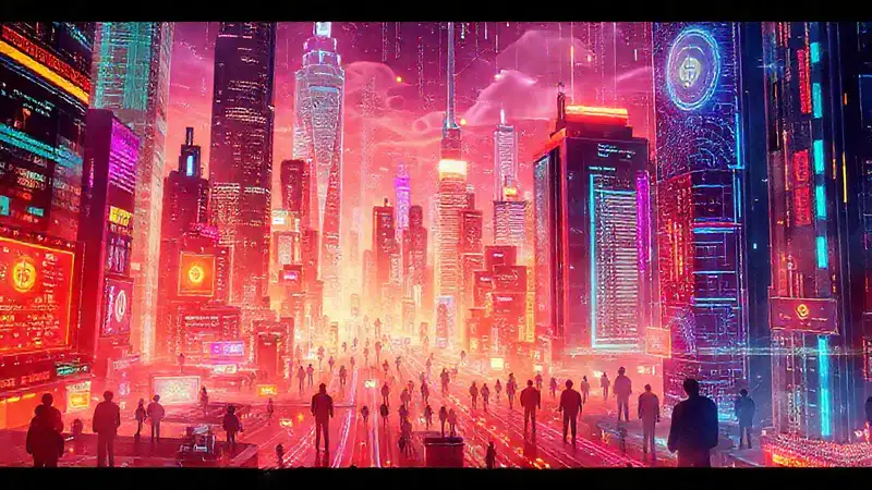 Ciudad futurista digital