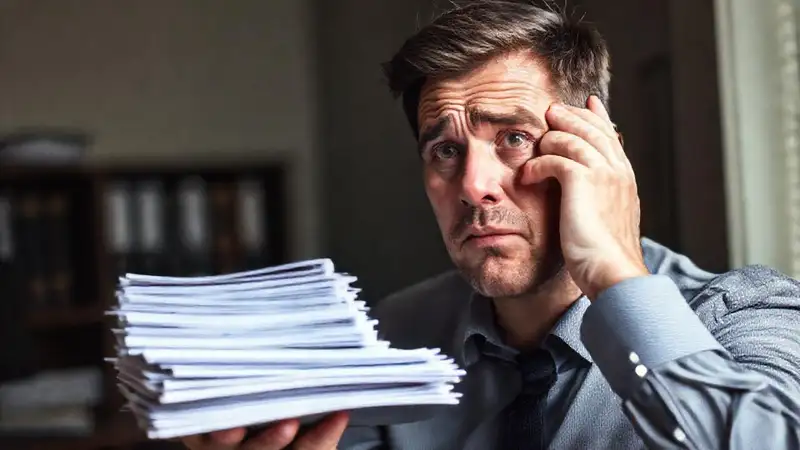 Un hombre busca ayuda profesional con deuda