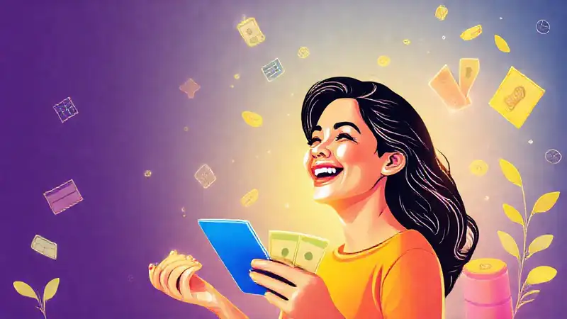 Tarjeta digital celebra crecimiento de dinero