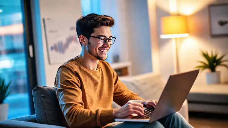 Un joven inversor digitalmente optimista crece