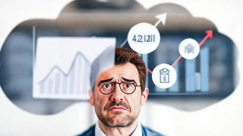 Gráfico financiero: planificación de jubilación preocupada