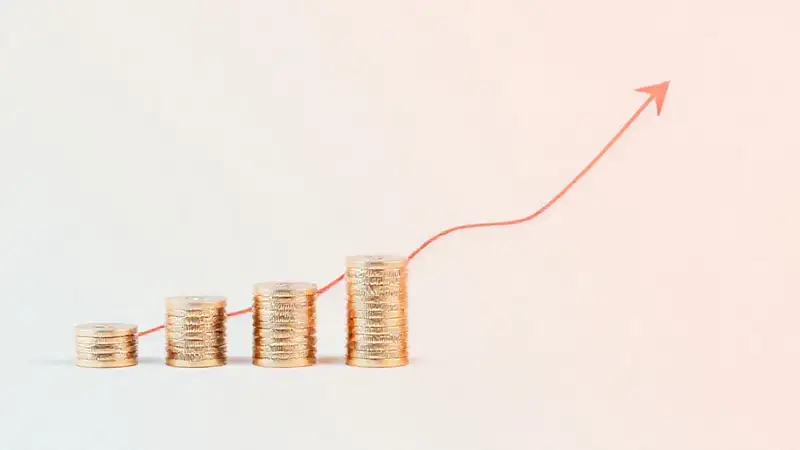 Gráficos minimalistas sugieren éxito financiero constante