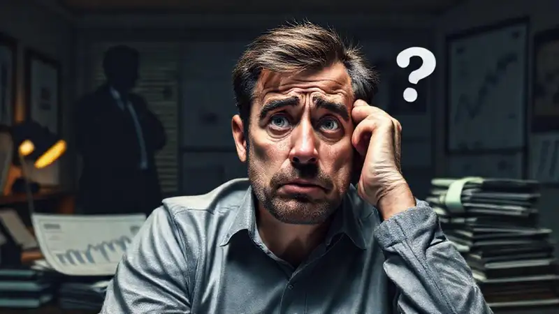 Hombre preocupado enfrenta crisis financiera