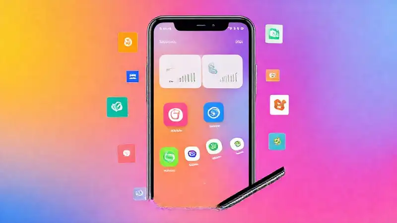 Smartphone moderno: finanzas digitales y diseño limpio