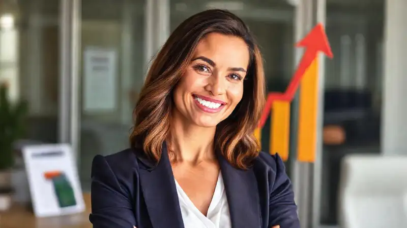 Mujer exitosa negocia un salario con confianza