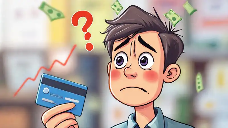 Problemas financieros visualizados digitalmente con estrés