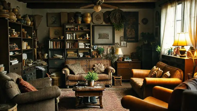 Un salón acogedor con encanto vintage