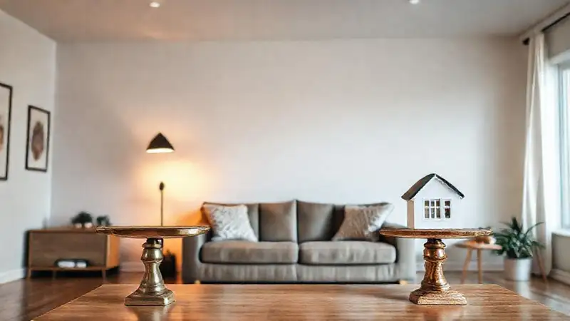 Reflexión cálida en un hogar contrastante