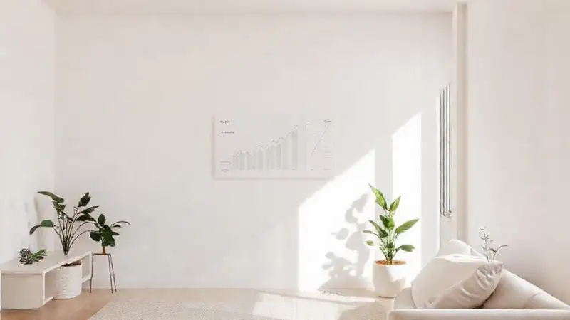 Un espacio minimalista irradia esperanza tranquila