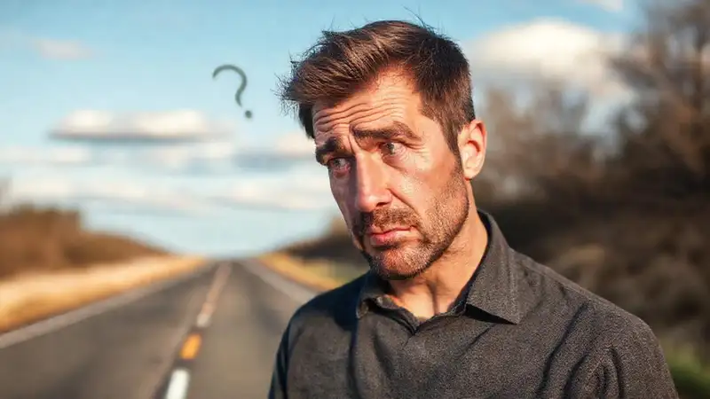 Un hombre busca un futuro financiero brillante