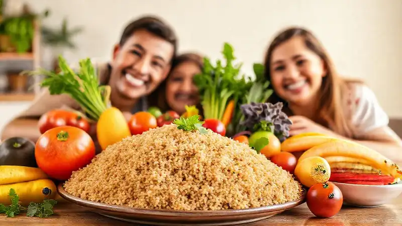 Una comida sana y nutritiva es feliz
