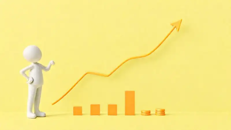 Gráficos financieros optimistas y concisos