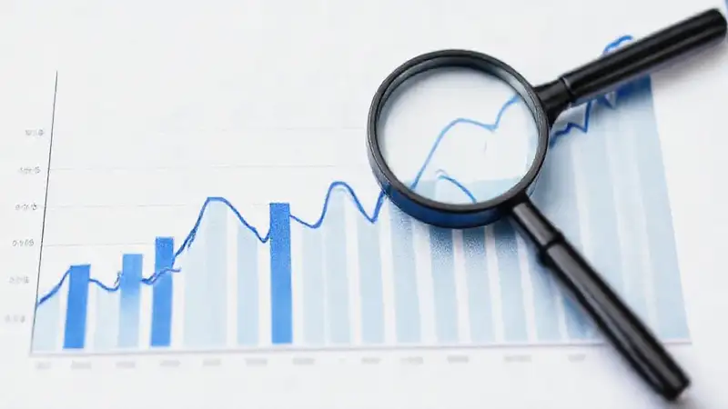 Gráfico financiero denota análisis profesional y serio