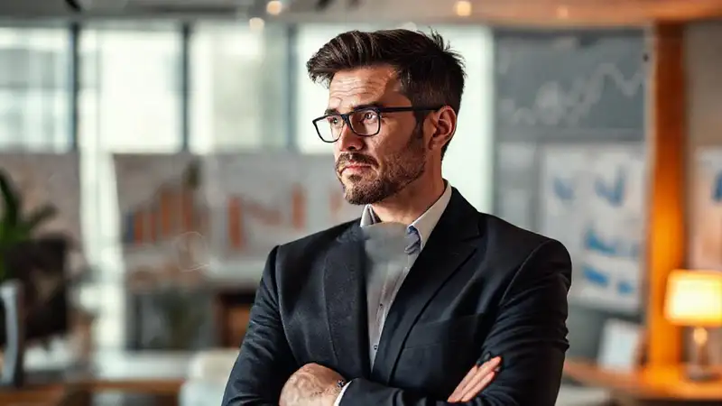 Un hombre seguro transmite confianza profesional