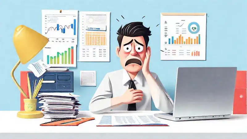 Finanzas complejas, rostro frustrado, orden claro