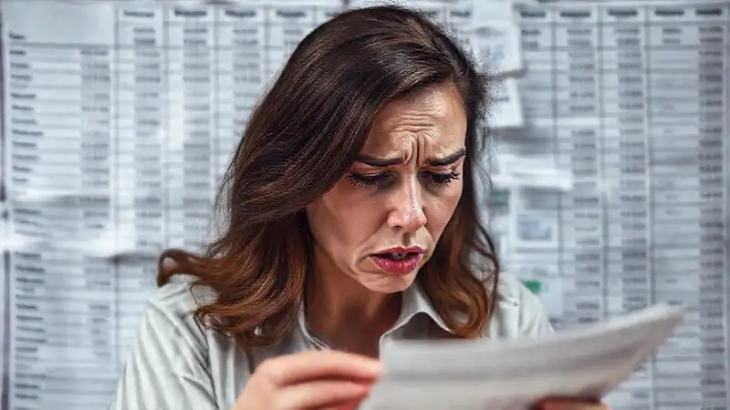 La mujer sufre por las finanzas