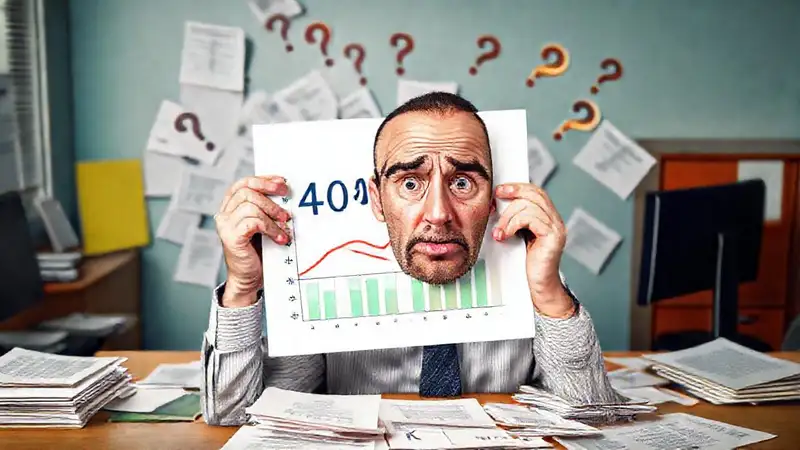 Un hombre confuso busca asesoramiento financiero