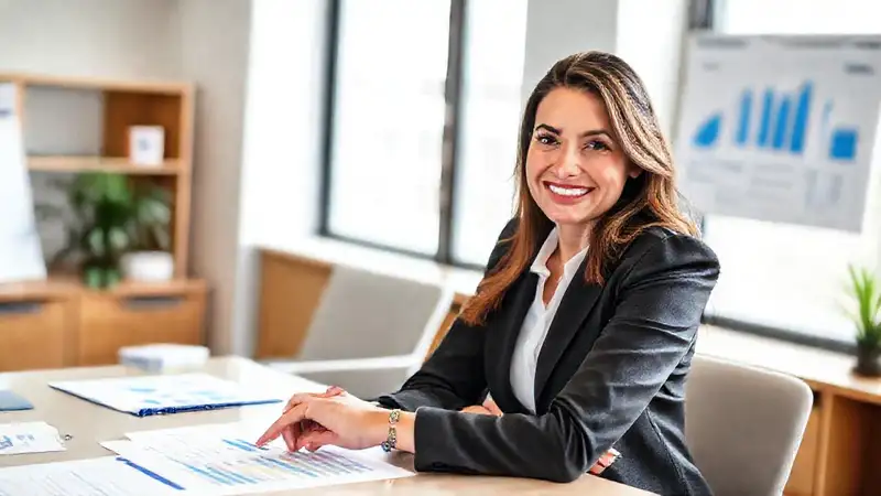 Una empresaria exitosa negocia estratégicamente