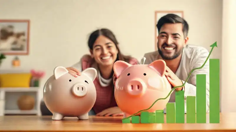 Familia feliz, prosperidad financiera y crecimiento
