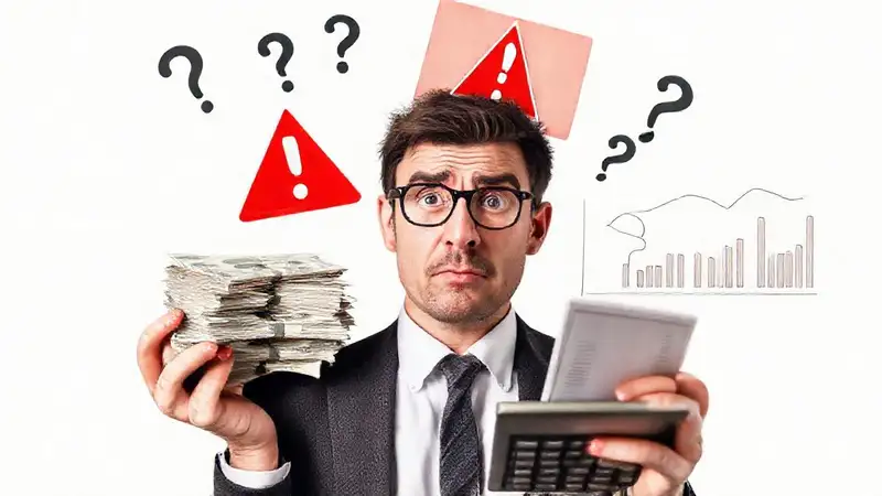Hombre preocupado con problemas financieros
