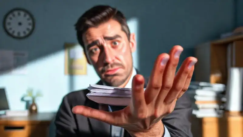 Un profesional ofrece un documento médico tranquilo